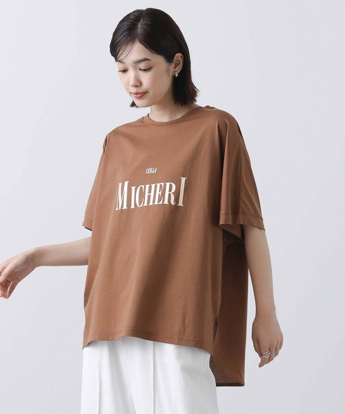 Gready Brilliant（グレディブリリアン）の「ＭＩＣＨＥＲＩ箔ロゴＴシャツ（Tシャツ/カットソー・レディース・オフホワイト/キャメル・38）」の10枚目の写真
