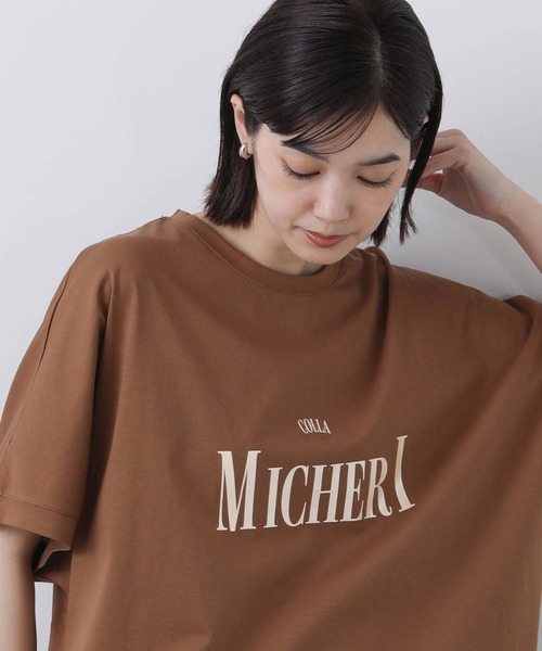 Gready Brilliant（グレディブリリアン）の「ＭＩＣＨＥＲＩ箔ロゴＴシャツ（Tシャツ/カットソー・レディース・オフホワイト/キャメル・38）」の11枚目の写真