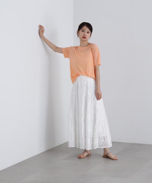 N.（N. Natural Beauty Basic）（エヌエヌナチュラルビューティーベーシック）の「◆切替レースフレアスカート（スカート・レディース・ブラック/オフホワイト・SMALL/MEDIUM）」の15枚目の写真