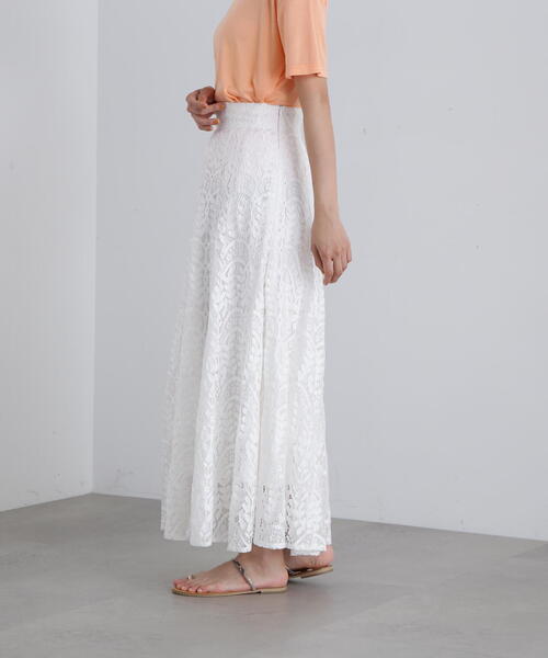 N.（N. Natural Beauty Basic）（エヌエヌナチュラルビューティーベーシック）の「◆切替レースフレアスカート（スカート・レディース・ブラック/オフホワイト・SMALL/MEDIUM）」の20枚目の写真