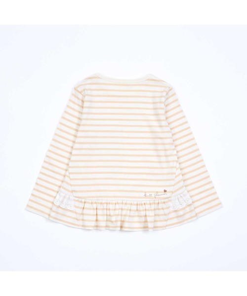 KP(ケーピー)の「うさぎアップリケ長袖Tシャツ(80~140)(Tシャツ/カットソー・キッズ・ベージュ/ネイビー・80cm/140cm/130cm/120cm/100cm/110cm/90cm)」の3枚目の写真