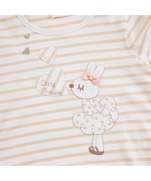 KP(ケーピー)の「うさぎアップリケ長袖Tシャツ(80~140)(Tシャツ/カットソー・キッズ・ベージュ/ネイビー・80cm/140cm/130cm/120cm/100cm/110cm/90cm)」の5枚目の写真