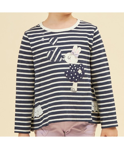 KP(ケーピー)の「うさぎアップリケ長袖Tシャツ(80~140)(Tシャツ/カットソー・キッズ・ベージュ/ネイビー・80cm/140cm/130cm/120cm/100cm/110cm/90cm)」の19枚目の写真