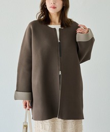 LAVEANGE（ラビアンジェ）の「【洗える】ダブルジップノーカラージャケット（その他アウター）」