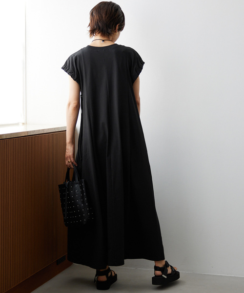 JOURNAL STANDARD relume（ジャーナルスタンダード　レリューム）の「《再入荷！》【洗濯機洗い可能】ドロストアームタックジャージーワンピース（ワンピース・レディース・ブラック/カーキ・FREE）」の22枚目の写真