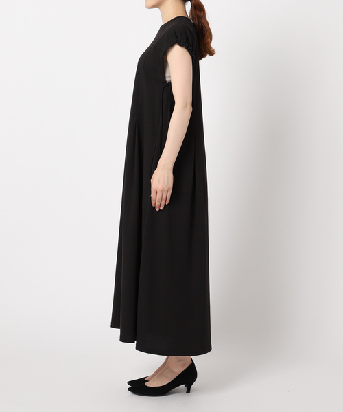 JOURNAL STANDARD relume（ジャーナルスタンダード　レリューム）の「《再入荷！》【洗濯機洗い可能】ドロストアームタックジャージーワンピース（ワンピース・レディース・ブラック/カーキ・FREE）」の7枚目の写真