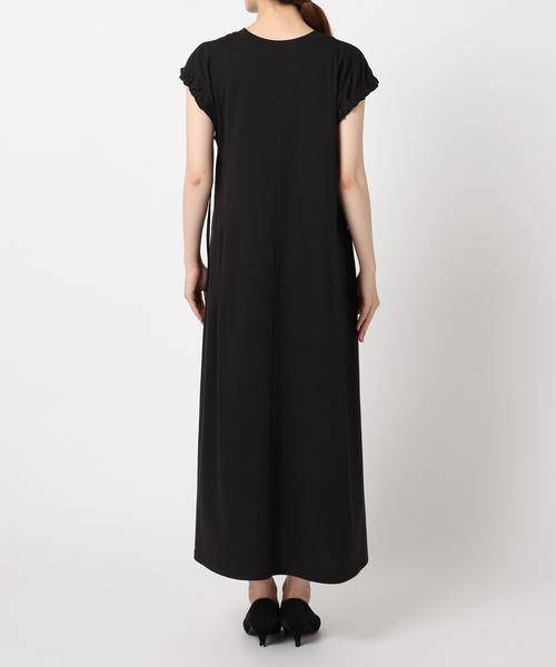 JOURNAL STANDARD relume（ジャーナルスタンダード　レリューム）の「《再入荷！》【洗濯機洗い可能】ドロストアームタックジャージーワンピース（ワンピース・レディース・ブラック/カーキ・FREE）」の8枚目の写真
