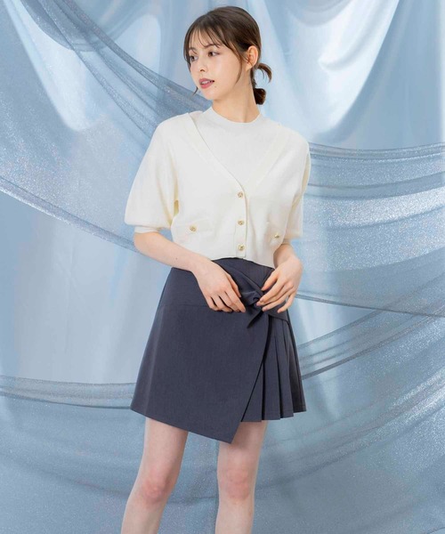 NOELA(ノエラ)の「ノースリニット×6分袖カーデアンサンブル(ニット/セーター・レディース・レッド/ブラウン/オフホワイト/グレー・フリー)」の8枚目の写真