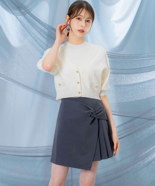 NOELA(ノエラ)の「ノースリニット×6分袖カーデアンサンブル(ニット/セーター・レディース・レッド/ブラウン/オフホワイト/グレー・フリー)」の9枚目の写真