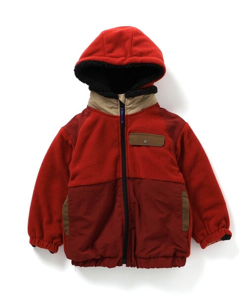 BREEZE（ブリーズ）の「【WEB限定】リバーシブルボアジャケット（ブルゾン・キッズ・キナリ/パープル/イエロー/レインボー/ブラック・80/90/100/110/120/130/140）」の18枚目の写真