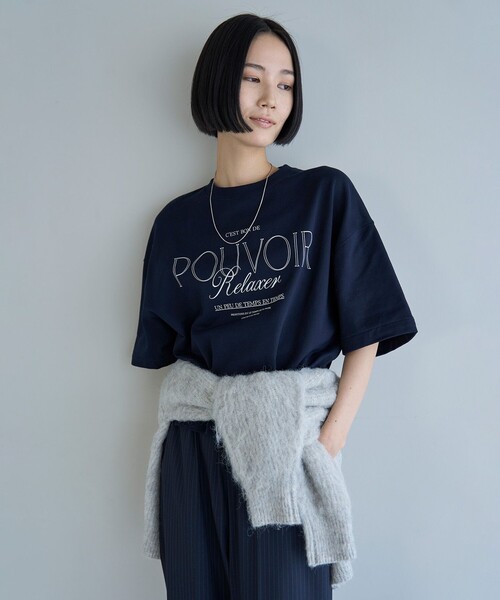 UNFILO(アンフィーロ)の「【吸水速乾/UVケア】ハーフスリーブ ロゴSWEAT(Tシャツ/カットソー・レディース・アイボリー系/ネイビー系/ライトグレー系・X-LARGE)」の5枚目の写真