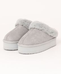 ALGY スリッポンデザイン 厚底 ミュール ムートンブーツ