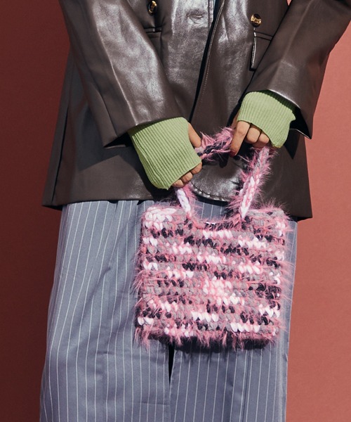 Multi Color Knit Handbag / マルチカラーニットハンドバッグ