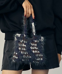 Multi Color Knit Handbag / マルチカラーニットハンドバッグ【uyu.】
