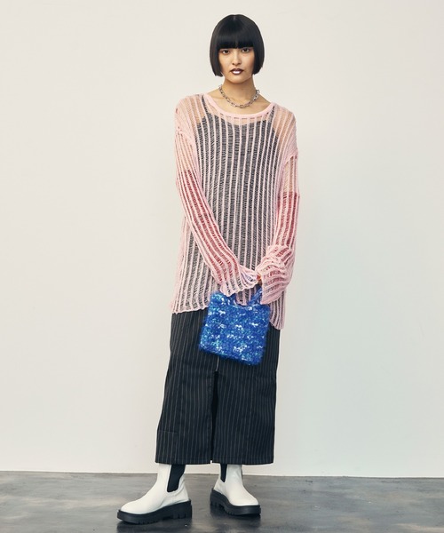 Multi Color Knit Handbag / マルチカラーニットハンドバッグ