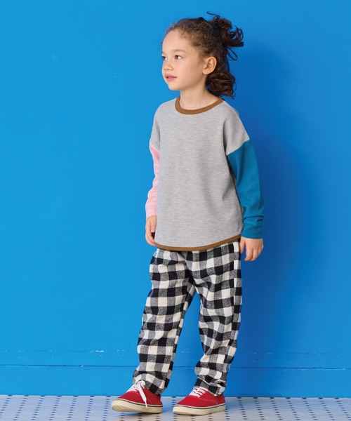 A BOND（アボンド）の「チェックタックパンツ（その他パンツ・キッズ・オフホワイト/ブルー/レッド/ブラウン/グリーン・90/100/110/120/130/140/150）」の17枚目の写真