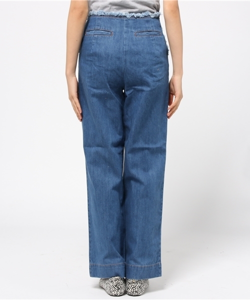 LIMITLESS LUXURY（リミットレスラグジュアリー）の「フリンジデニムワイドパンツ◆（その他パンツ・レディース・ブルー系その他/ネイビー・36/38）」の5枚目の写真