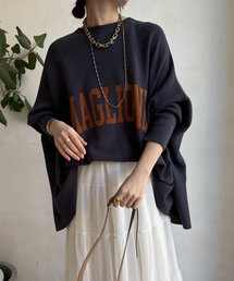 DouDou | MAGLIONインターシャロゴポンチョニット(ニット/セーター)