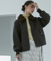 ANGIE（アンジー）の「【ファー取り外し】 ヴィンテージライクレザー オーバーサイズ ブルゾン（ブルゾン）」