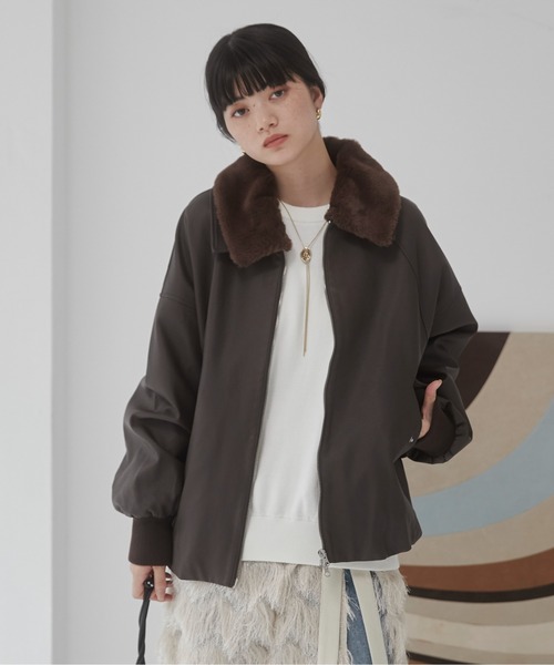 オーバーサイズ ファー ドッキング 変形 レザー ジャケット ブルゾン y2k オーバーサイズ ファー ドッキング 変形 レザー ジャケット