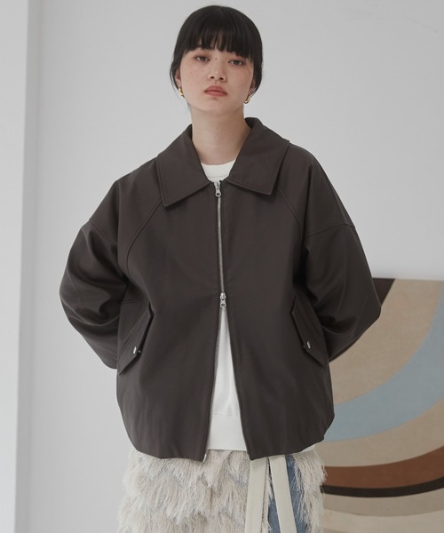 セール】【ファー取り外し】 ヴィンテージライクレザー オーバー