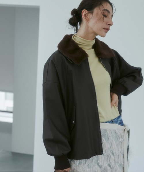 咲村宇音様オリーブグリーン リアルファー付きヴィンテージジャケットITALY セール】【ファー取り外し】 ヴィンテージライクレザー オーバー