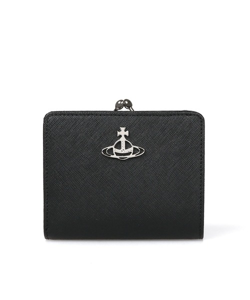 Vivienne Westwood 二つ折り 財布 EMBOSSED NAPPA WOMAN 二つ折りミニ財布(ブラック)（レディース