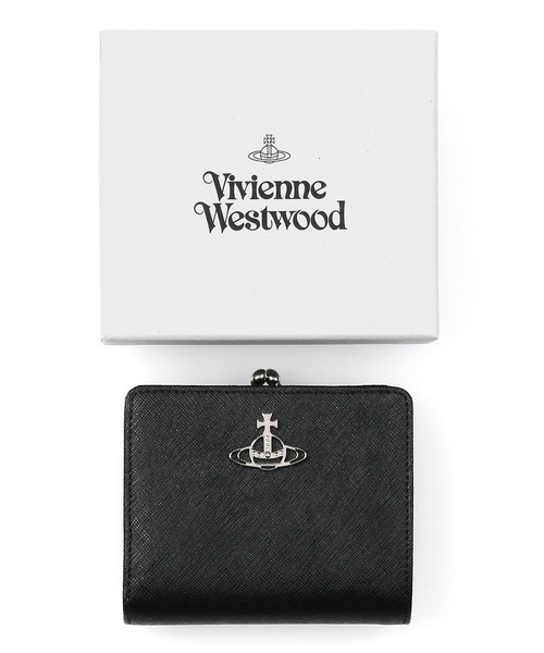 【ヴィヴィアンウエストウッド 】SAFFIANO PLAINMAN二つ折り財布 SAFFIANO PLAIN MAN 二つ折り財布(ブルー系)（メンズ