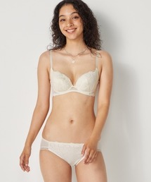 AMOSTYLE BY Triumph（アモスタイルバイトリンプ）の「きゅっと寄せブラ スウィンギングブーケ【E,F,Gカップ】 AMST1440 WHU2 + Hikini1 JX（ブラ&ショーツ・レディース）」