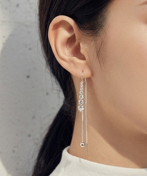 Burner(バーナー)の「【CHI SELECT】キラキラ シンプル ロング デザイン ピアス chi-pierce-00730【GBT】(ピアス(両耳用)・レディース・ゴールド/シルバー・FREE)」の1枚目の写真