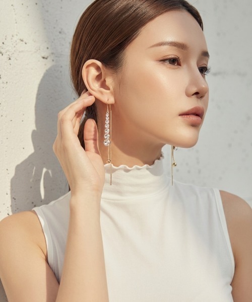 Burner(バーナー)の「【CHI SELECT】キラキラ シンプル ロング デザイン ピアス chi-pierce-00730【GBT】(ピアス(両耳用)・レディース・ゴールド/シルバー・FREE)」の9枚目の写真
