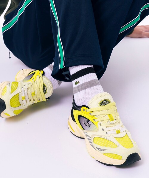 LACOSTE(ラコステ)の「バイカラーボーダーアメリブソックス 25-27cm(ソックス/靴下・メンズ・ホワイト/トリコロール/ブラック/カーキ・27.0cm)」の9枚目の写真
