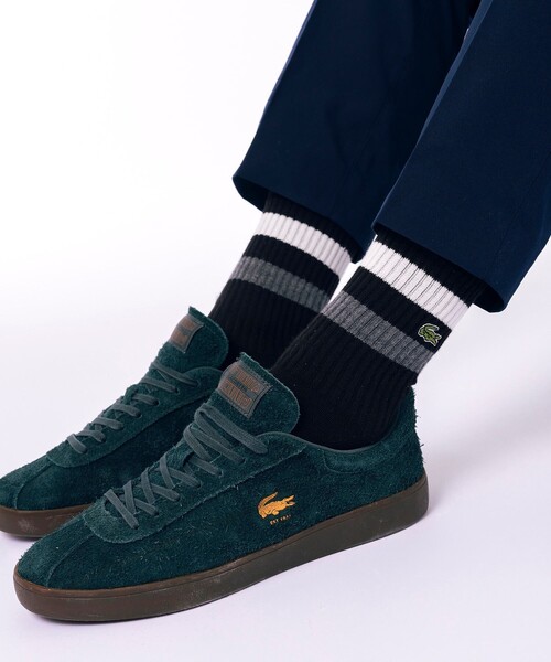 LACOSTE(ラコステ)の「バイカラーボーダーアメリブソックス 25-27cm(ソックス/靴下・メンズ・ホワイト/トリコロール/ブラック/カーキ・27.0cm)」の15枚目の写真