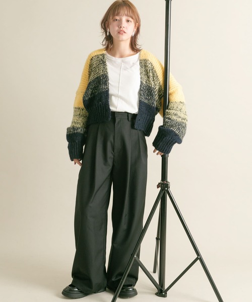 KBF（ケイビーエフ）の「『WEB/一部店舗限定』グラデーションショートカーディガン（カーディガン/ボレロ・レディース・グリーン系その他/ブルー系その他/ホワイト系その他・ONE）」の19枚目の写真