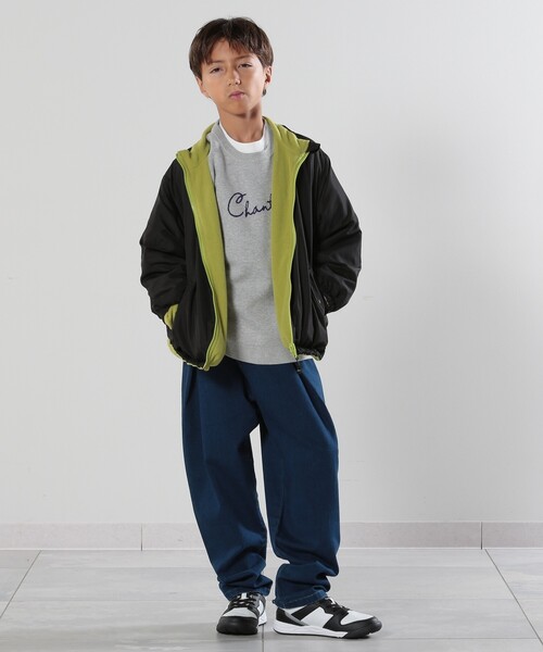 セール】【洗える/110-140cm/撥水】リバーシブル フリースブルゾン