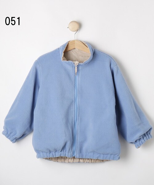 SHOO・LA・RUE(シューラルー)の「◆【洗える/110-140cm/撥水】リバーシブル フリースブルゾン(ブルゾン・キッズ・サックスブルー/ライトベージュ/カーキ/ブラック・14/13/12/11)」の18枚目の写真