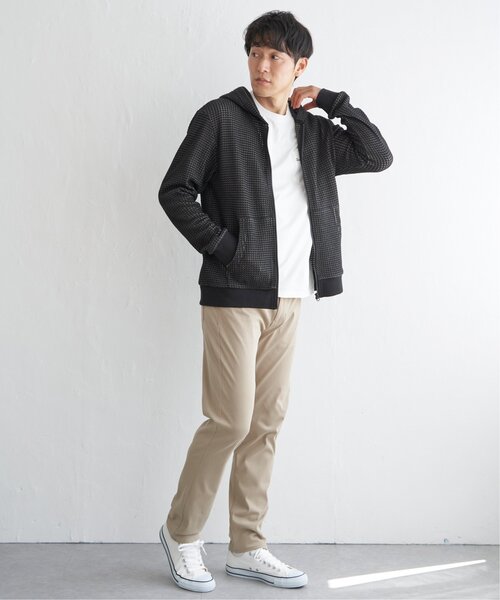 ikka（イッカ）の「【親子コーデ】ビッグワッフルジップパーカー（パーカー・メンズ・グレー/ブラック・M/L/XL/S）」の8枚目の写真