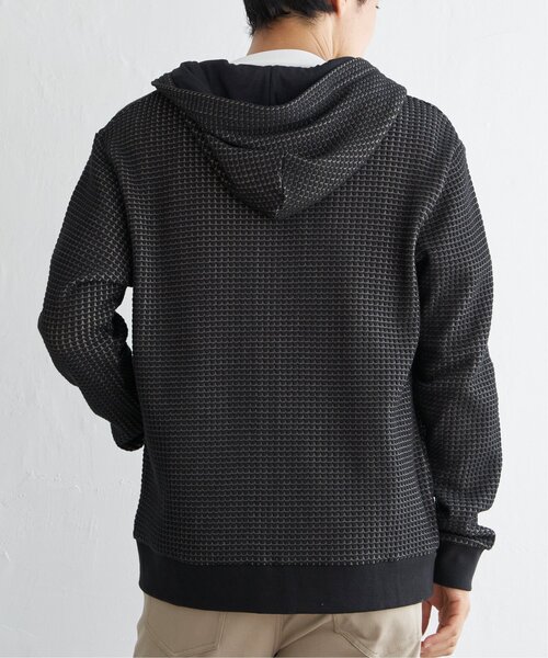 ikka（イッカ）の「【親子コーデ】ビッグワッフルジップパーカー（パーカー・メンズ・グレー/ブラック・M/L/XL/S）」の13枚目の写真