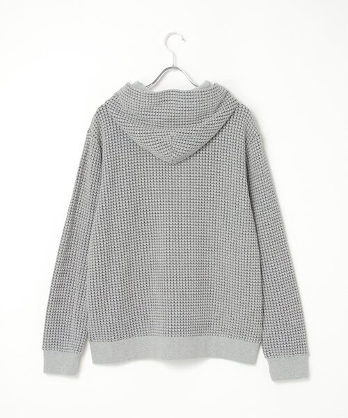 ikka（イッカ）の「【親子コーデ】ビッグワッフルジップパーカー（パーカー・メンズ・グレー/ブラック・M/L/XL/S）」の16枚目の写真