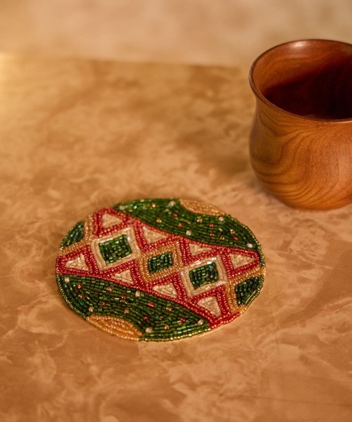 niko and...(ニコアンド)の「【2024Xmas】ビーズコースター(ランチョンマット/テーブルウェア・レディース・ブルー/グリーン・0)」の2枚目の写真