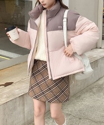 Y2K 配色 中綿ショートブルゾン