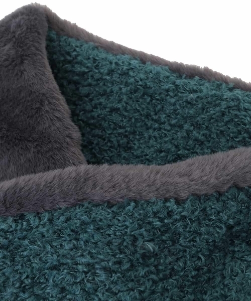 Jocomomola（ホコモモラ）の「フェイクファースヌード（ネックウォーマー/スヌード・レディース・ベージュ/チャコールグレー・40）」の5枚目の写真