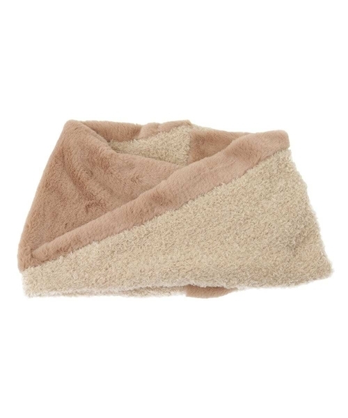 Jocomomola（ホコモモラ）の「フェイクファースヌード（ネックウォーマー/スヌード・レディース・ベージュ/チャコールグレー・40）」の9枚目の写真