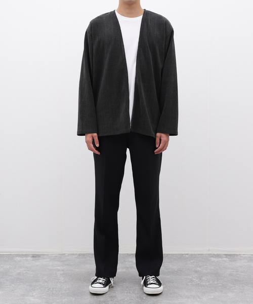 【セール】ヘリンボンJQモール カーディガン（カーディガン/ボレロ）｜417 EDIFICE（フォーワンセブンエディフィス）