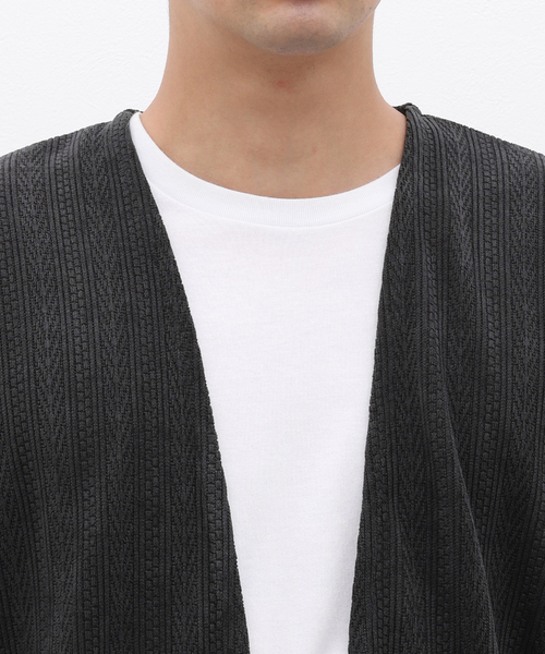 【セール】ヘリンボンJQモール カーディガン（カーディガン/ボレロ）｜417 EDIFICE（フォーワンセブンエディフィス）