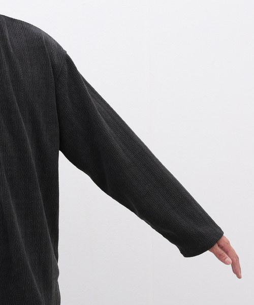 【セール】ヘリンボンJQモール カーディガン（カーディガン/ボレロ）｜417 EDIFICE（フォーワンセブンエディフィス）