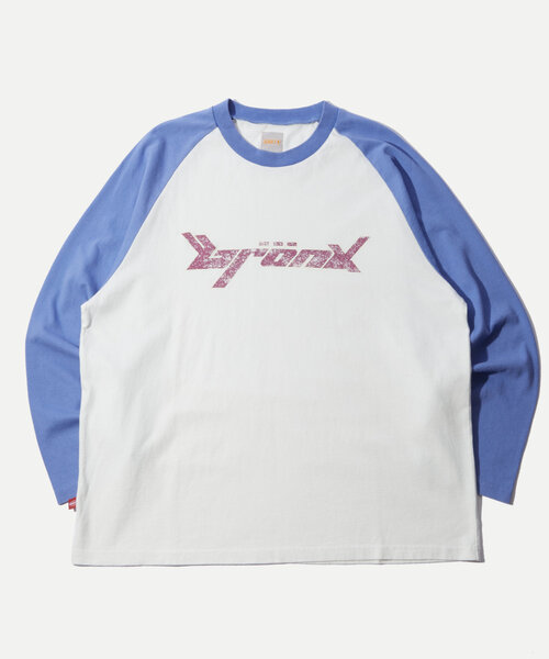 WHO'S WHO gallery(フーズフーギャラリー)の「*3サイズ展開【KOOKY'N/クーキー】BRONXヴィンテージロゴラグランロンt(Tシャツ/カットソー・レディース・ブラック/チャコールグレー/ネイビー/サックスブルー/パープル・MEDIUM/LARGE/X-LARGE)」の12枚目の写真