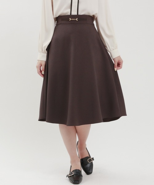 ウーリッシュフラノビット付きフレアスカート（スカート）｜TRUDEA（トルディア）