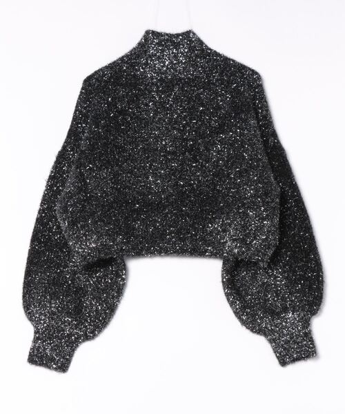 STYLEBLOCK（スタイルブロック）の「ラメシャギーニットジップカーディガン（カーディガン/ボレロ・レディース・ライトグレー/アイボリー/ブラック・M）」の4枚目の写真