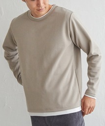 ikka | フクレジャカードクルーネックレイヤード(Tシャツ/カットソー)